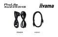Ecran IIYAMA 23,8'' Noir dalle IPS Ultra mince 16:9 1920x1080 0.5ms 100Hz 250 cd/m2 HDMI Displayport HPs  VESA 100x100 TCO XU2493HS-B6