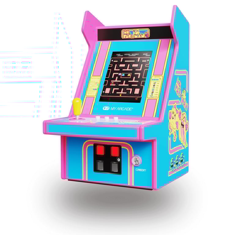 Console Micro Player PRO Ms. Pac Man Arcade Atari Ecran 7cm Haute Résolution Neuf