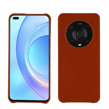 Coque cuir Honor Magic4 Pro -  - Orange - Cuir vegan