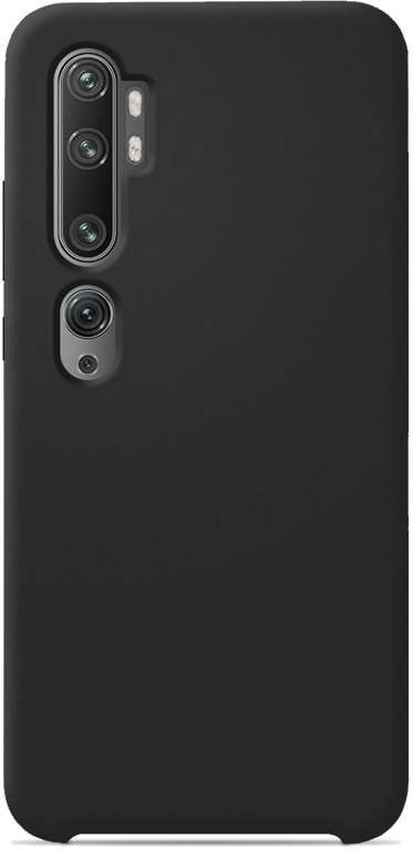 Coque silicone unie compatible Soft Touch Noir Xiaomi Mi Note 10