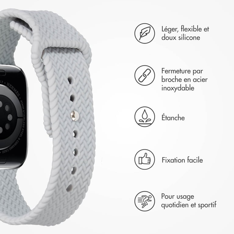 Bracelet Apple Watch 49mm Silicone tressé - vue 3