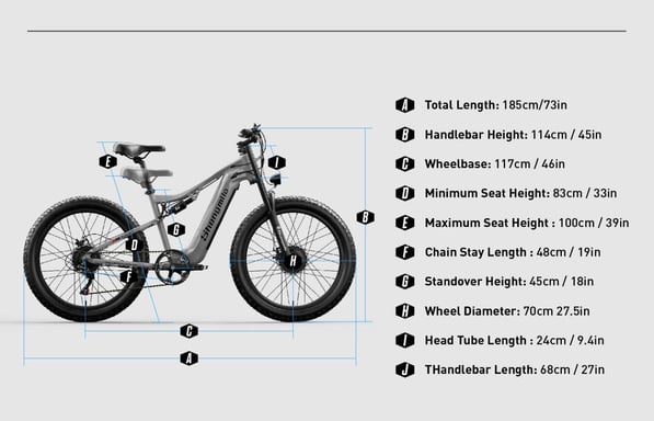 VéLo Électrique Shengmilo S600 | Vitesse Max 45 km/h | Autonomie 50 km | Moteur 1000W*2 | Batterie 48V 17.5Ah | Pneus 26 Pouces