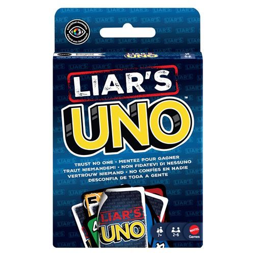 Mattel Games UNO Liar?s Jeu de cartes pour adultes, enfants, familles, fêtes et soirées jeux, jeu de voyage, bluffez et rusez pour vous battre vos adversaires, JLH43 - Neuf