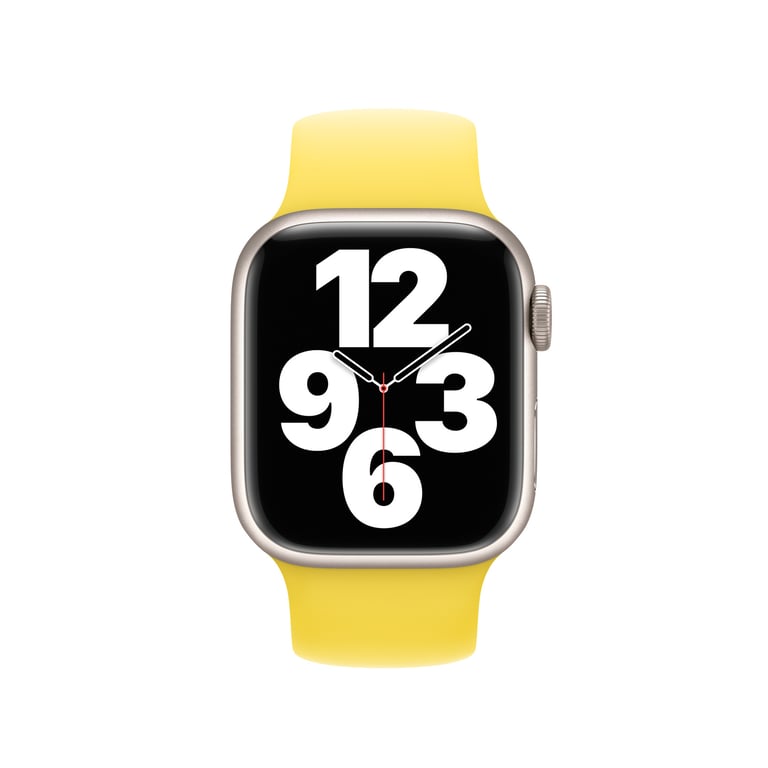 Bracelet Boucle unique en Silicone pour Apple Watch 38404142 mm Taille 9 Canary Yellow - vue 3