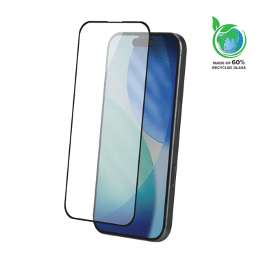 Protector de pantalla de vidrio templado antibacteriano para Apple iPhone 17 Pro, Negro - Ultra resistente, bordes curvados