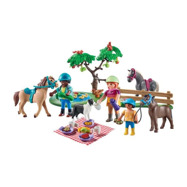 PLAYMOBIL - 71239 - Country - Cavaliers, chevaux et pique-nique - Neuf