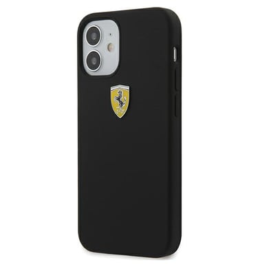 Custodia Ferrari per iPhone 12 mini 5,4'' nero On Track Silicone