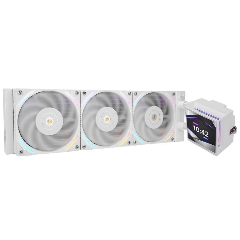 Thermalright Aio Refroidisseur Cpu Hyper Vision 360 Argb White Écran 3,95" 480x480 Pompe Haute Performance