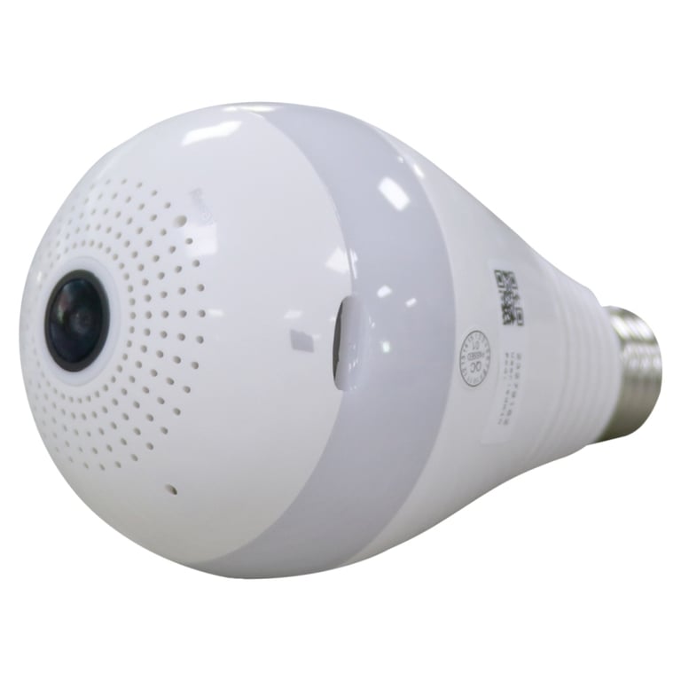 Ampoule Caméra Espion HD 1.3Mp 360° Voix Bidirectionnelle IP Wifi Vision Infrarouge YONIS