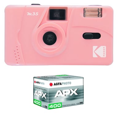 KODAK M35 - Appareil Photo Rechargeable 35mm, Objectif Grand Angle Fixe, Viseur optique , Flash Intégré, Pile AAA