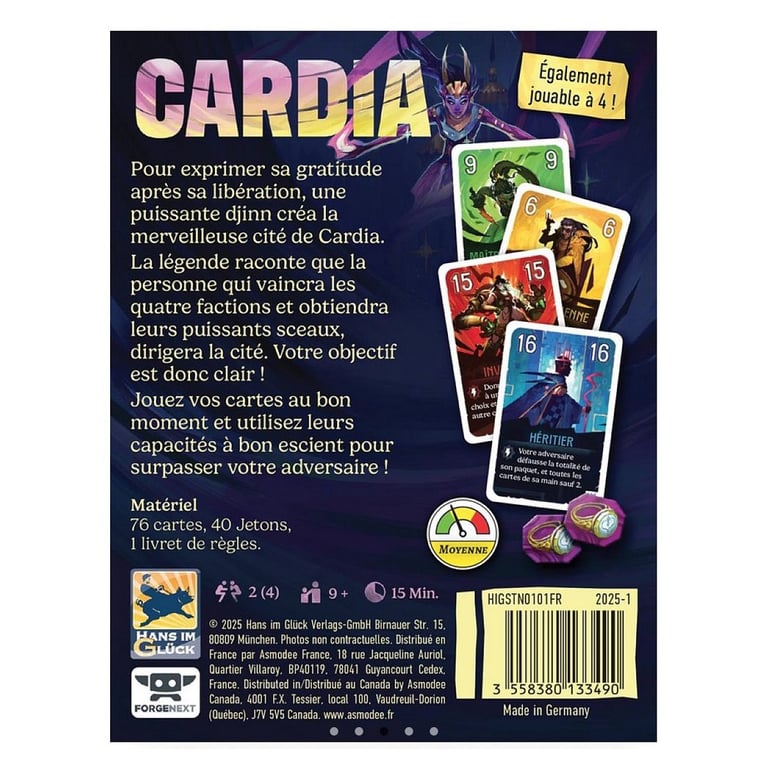 Jeu De Stratégie Asmodee Duel Pour Cardia HIGCARD01FR – Jeu De Duel Tactique Pour 2 Joueurs - vue 2