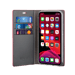 Diarycase 2.0 Coque clapet en cuir véritable avec support aimanté pour Apple iPhone 11, Rouge Bordeaux