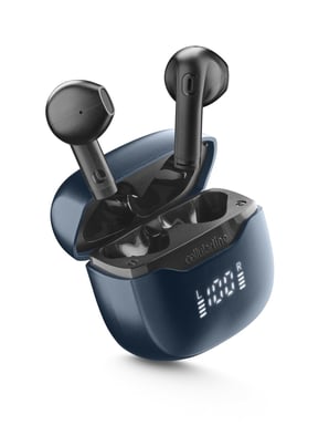 Cellularline Core Pro Écouteurs Bluetooth avec boîtier de charge, écran LED et fonction ENC