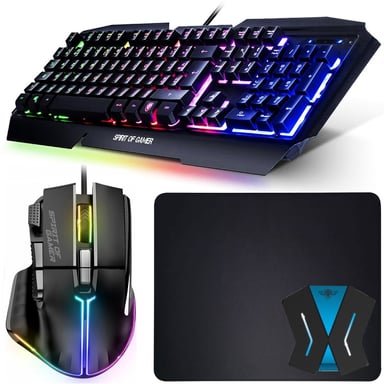 Pack Clavier Souris Switch Pro-K5 RGB et Convertisseur