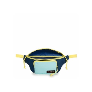 Bolso de cintura EASTPAK Page EK69EA45 Blocked Navy con bolsillo con cremallera y ribete amarillo