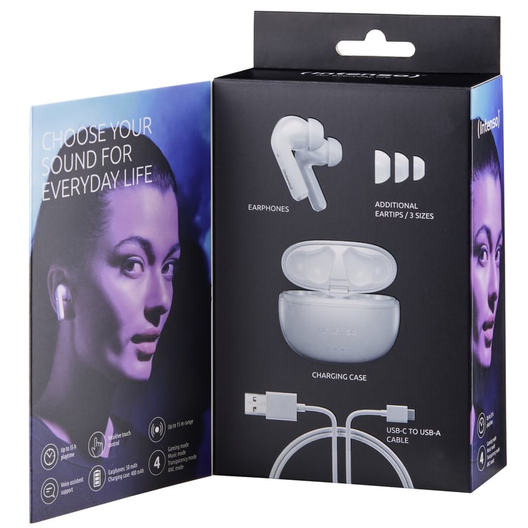 Écouteurs Intenso 3720302 – True Wireless Stereo, ANC, Bluetooth 5.3, 35h Autonomie - vue 3