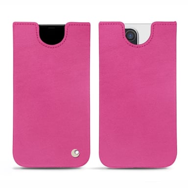 Pochette cuir Apple iPhone 13 Pro Max - Pochette - Rose - Cuir lisse premium