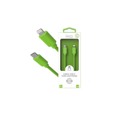 Cable USB-C a Lightning 3A - 1,5 metros - Colección POP - Verde