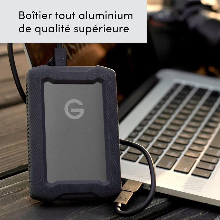 SanDisk Professional 4 To G Drive ArmorATD Disque HDD Externe Portable Durable et Robuste jusqu'à 140 Mo/ USB C 5 Go/ USB 3.2 Gén 1 - vue 4