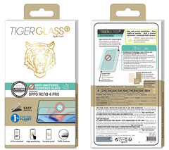 Tiger Glass Plus Verre Trempe Antibacterien: Oppo Reno 4 Pro