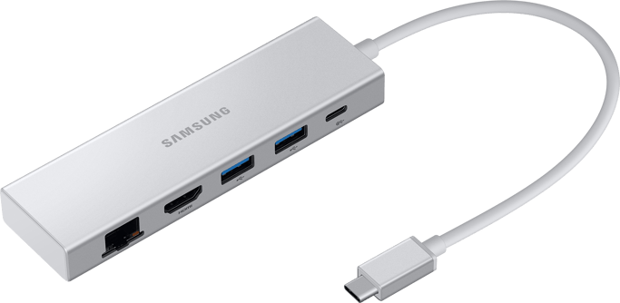 Adaptateur multiport 5 en 1 USB C vers USB A/ USB C/ HDMI/ ETHERNET 0,2m Gris Samsung