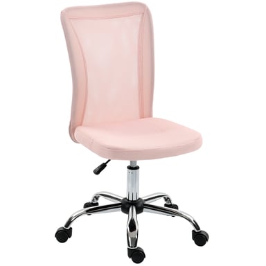 Roline Chaise de Bureau Rose Ergonomique Sans Accoudoirs Pivotante