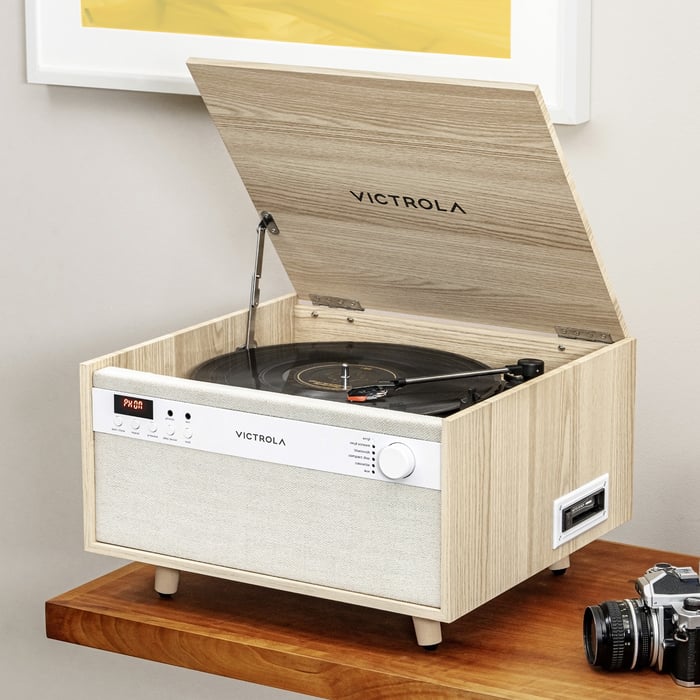 vinyle VICTROLA MUSIC CENTER 5EN1 CENTURY NATUREL - vue 2