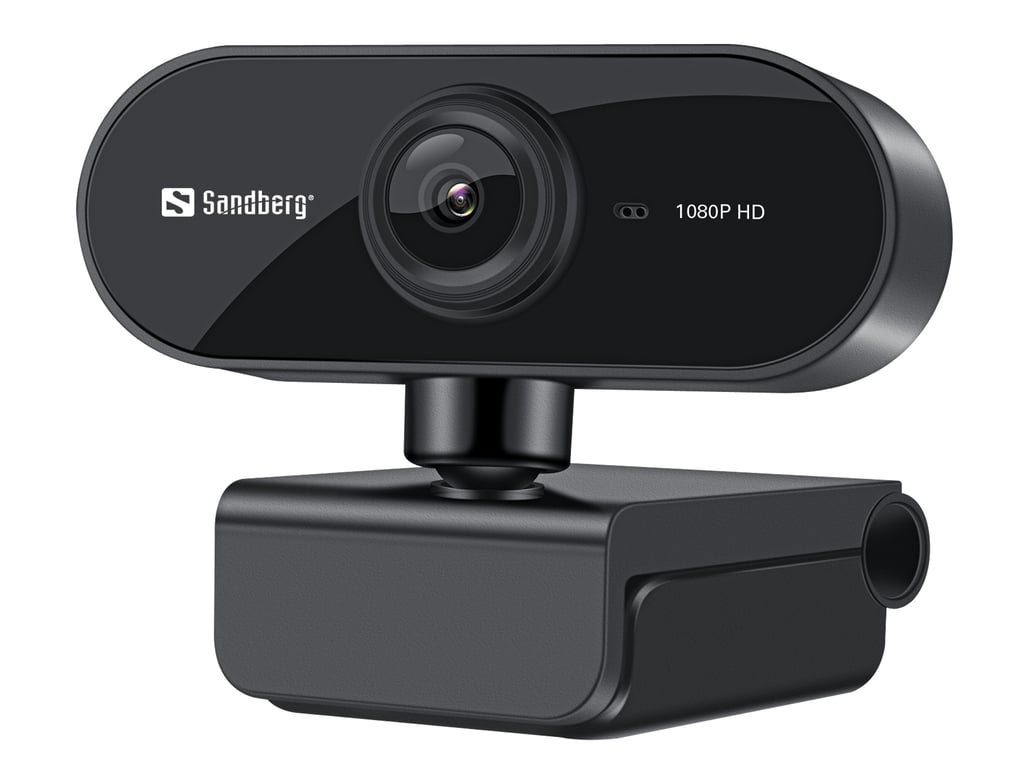 Webcam Sandberg USB Flex 1080P HD – Microphone Intégré et Plug & Play