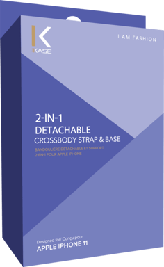 Tracolla staccabile e supporto 2 in 1 per Apple iPhone 11, Lilla Violet