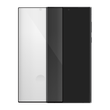 Protezione dello schermo in vetro temperato da bordo a bordo per Samsung Galaxy S22 Ultra 5G, nero