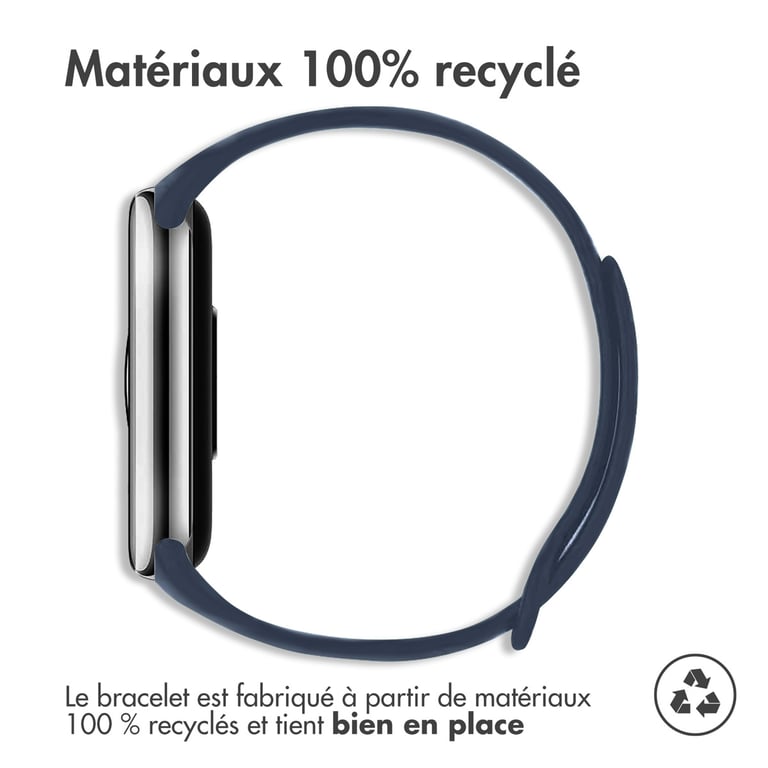 imoshion Bracelet sport en silicone pour Xiaomi Smart Band 8 / 9 - Bleu foncé - Neuf