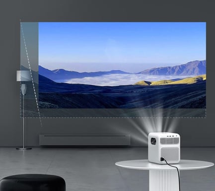 WANBO MOZART 1 proyector de película 1000 lúmenes ANSI 1920 x 1080 Pixeles Azul, Blanco