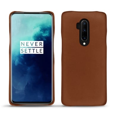 Carcasa de piel OnePlus 7T Pro - Tapa trasera - Marrón - Piel lisa