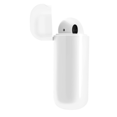 Cuffie wireless on-ear Sonik Lite con custodia di ricarica, bianco brillante
