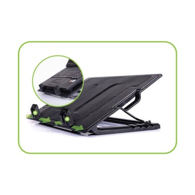 Techly ICOOL-CP12TY sistema de refrigeración para ordenadores portátiles 43,9 cm (17,3'') 1400 rpm Negro