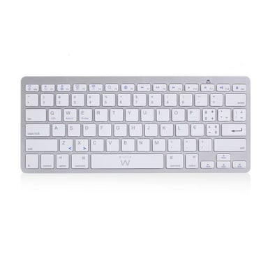 Ewent EW3119 tastiera Casa Bluetooth QWERTY Portoghese Argento, Bianco