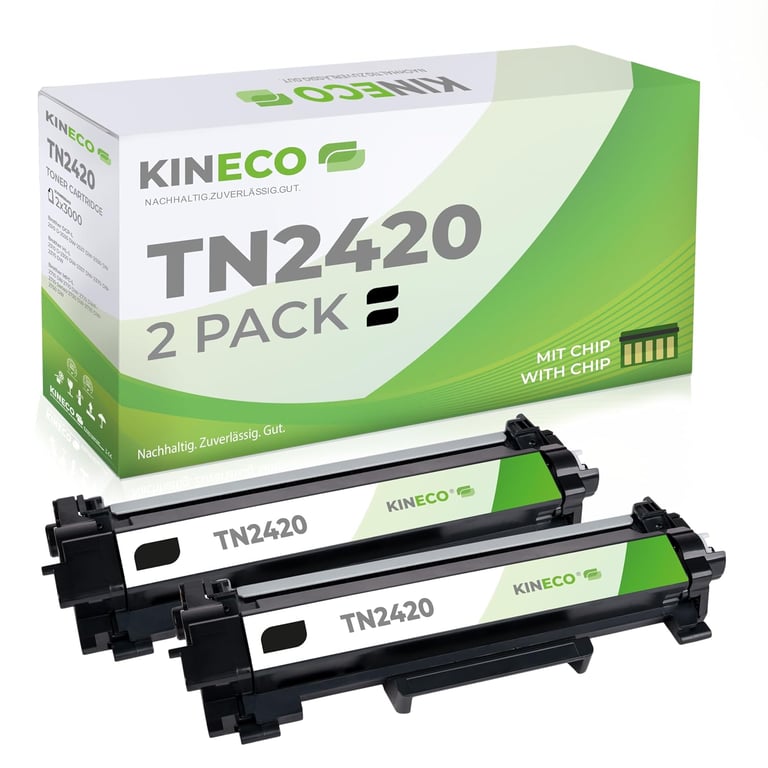 2 TN2420 TN2410 Toners de compatibles pour HL L2350DW HL L2370DN HL L2375DW HL L2310D MFC L2710DW Pack Double 2X 3.000 Pages Neuf