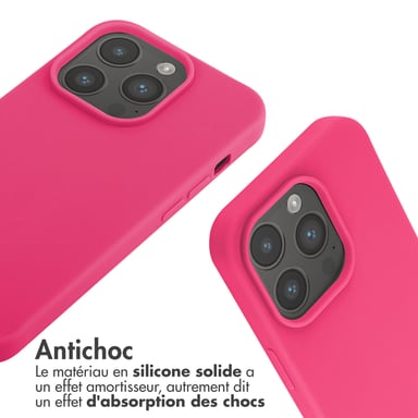 imoshion Coque en silicone avec cordon pour Apple iPhone 14 Pro - Fluor Roze