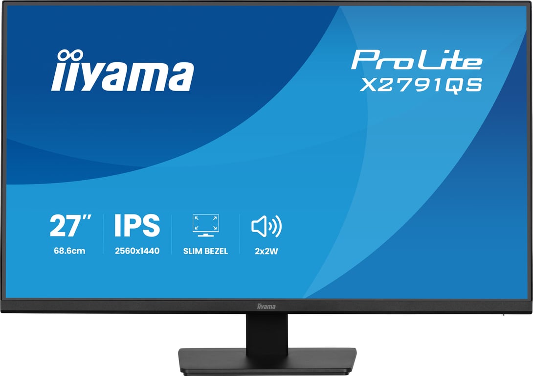 iiyama ProLite X2791QS B1 Écran LED 27 2560 x 1440 QHD @ 75 Hz IPS 350 cdm² 1000:1 1 ms HDMI DisplayPort haut parleurs - vue 5