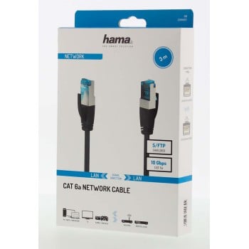 Hama 00200681 Cavo di rete nero 3 m Cat6a S/FTP (S-STP)