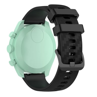 Correa de silicona para relojes de 20 mm Omega/Huawei/Samsung Galaxy Watch Black