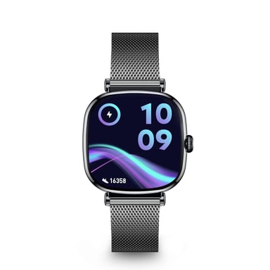 Ksix BXSW30N smartwatche et montre de sport 4,32 cm (1.7'') AMOLED Numérique Écran tactile Noir