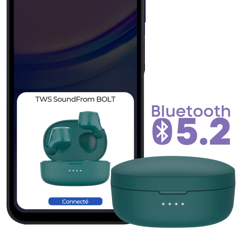 Belkin SoundForm Bolt Casque Sans fil Ecouteurs Appels/Musique/Sport/Au quotidien Bluetooth Bleu - Neuf