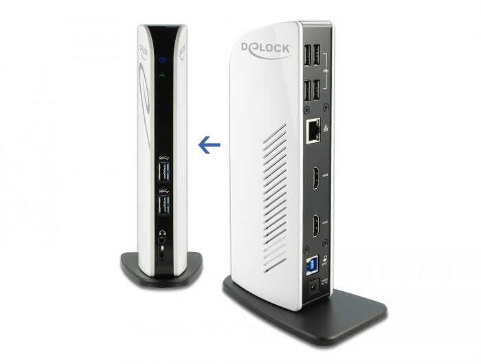 DeLOCK Station d'accueil USB Dual HDMI Full HD / USB 3.2 / LAN / Audio Neuf - vue 2
