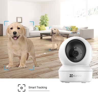 EZVIZ Camera Wifi Interieur C6N 4MP Motorisee P&T 360° 4MP/2K 2.4Ghz Suivi et Détection de mouvement Vision Nocturne 10m Suivi intelligent CS-C6N-D0-8B4WF