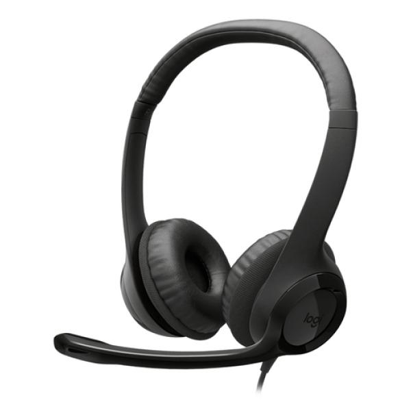 Casque filaire USB Logitech H390, bandeau, USB Type A, noir - Neuf