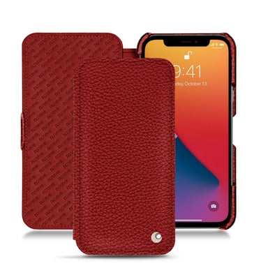 Housse cuir Apple iPhone 13 Pro Max - Rabat horizontal - Rouge - Cuir grainé