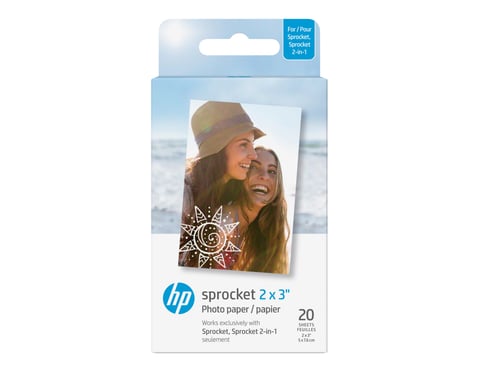 HP Sprocket 2 x 3 in (5 x 7.6 cm) Photo Paper-20 sheets Brillant