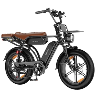 Vélo électrique VELOPRO M9, double batterie 48 V 35 Ah, clignotants - noir