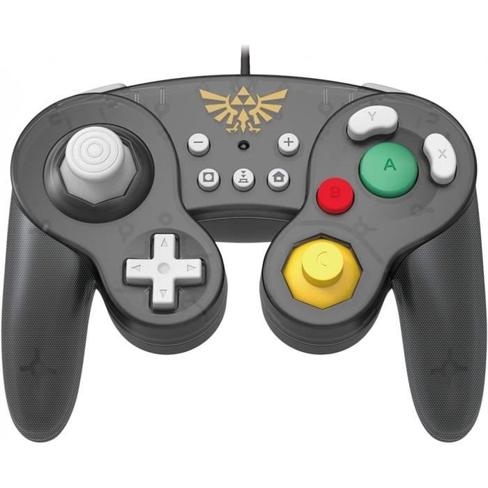Hori Battle Pad Manette Filaire Type GameCube Super Smash Bros Pour  Nintendo Switch - Design Zelda - Licence